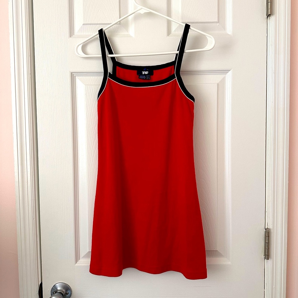 Vintage Red 100% Cotton Mini Dress
